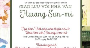 Giấy mời: Tọa đàm Viết văn cho thiếu nhi và Giao lưu với nhà văn Hwang Sun-mi