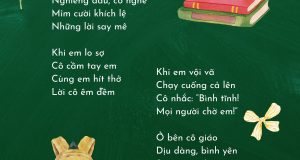 Bài thơ “Ở bên cô giáo…”