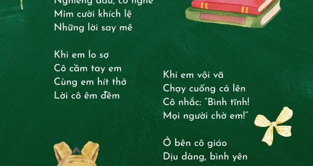 Bài thơ “Ở bên cô giáo…”
